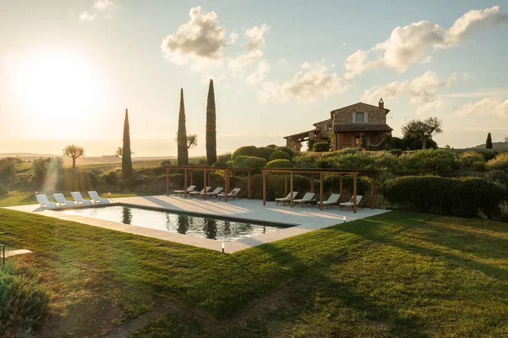 Villa privata con piscina panoramica immersa nelle colline della Val d'Orcia vicino Pienza