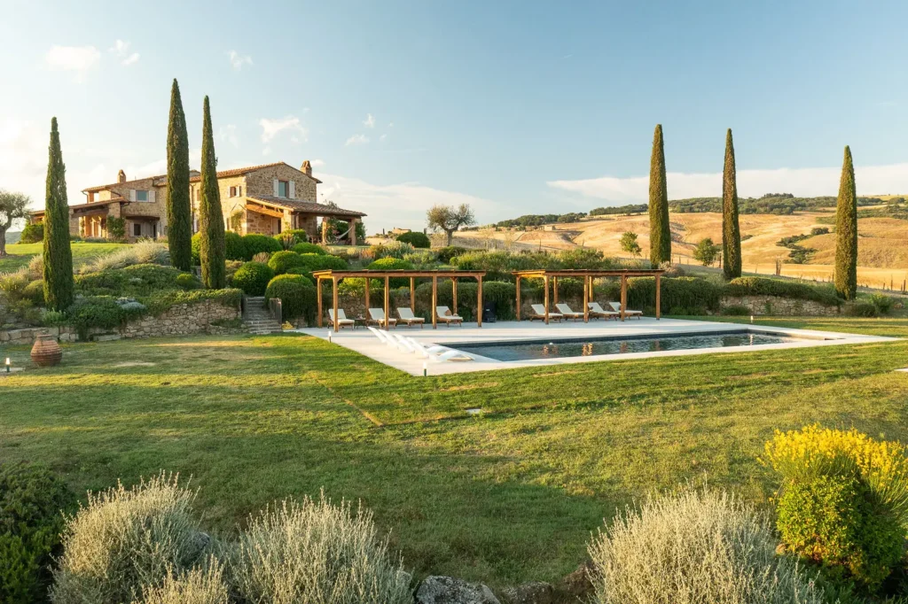 Villa privata con piscina panoramica immersa nelle colline della Val d'Orcia vicino Pienza