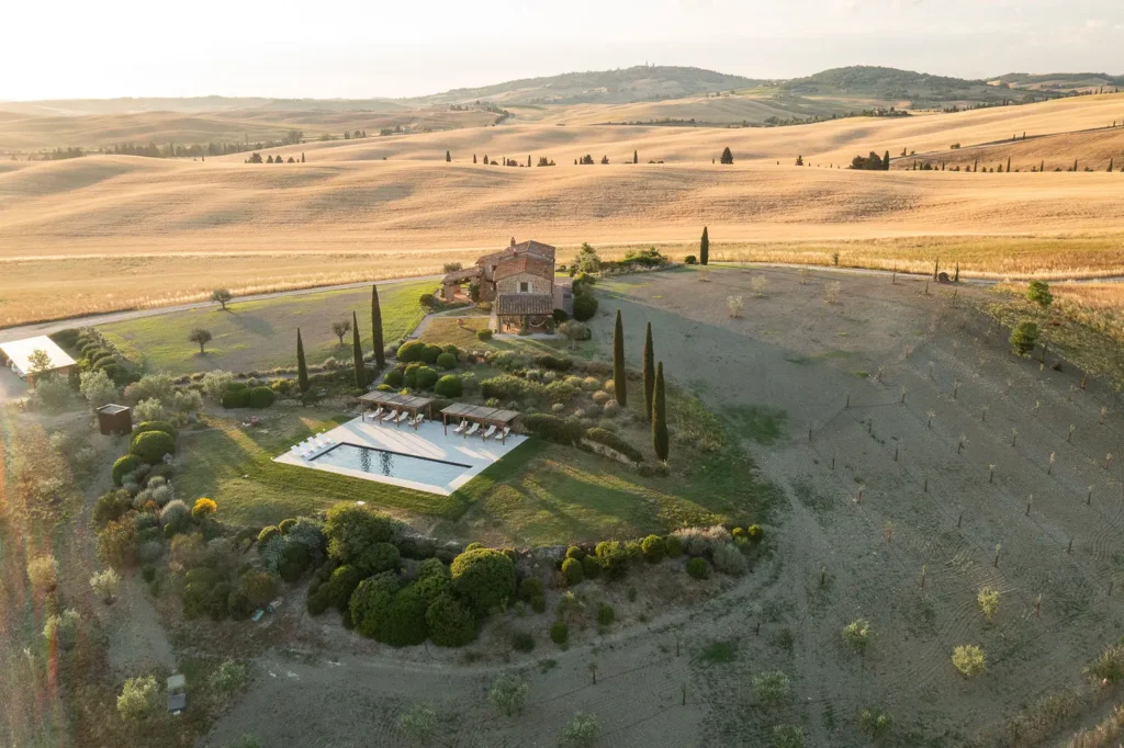 Villa privata con piscina panoramica immersa nelle colline della Val d'Orcia vicino Pienza
